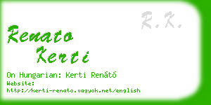 renato kerti business card